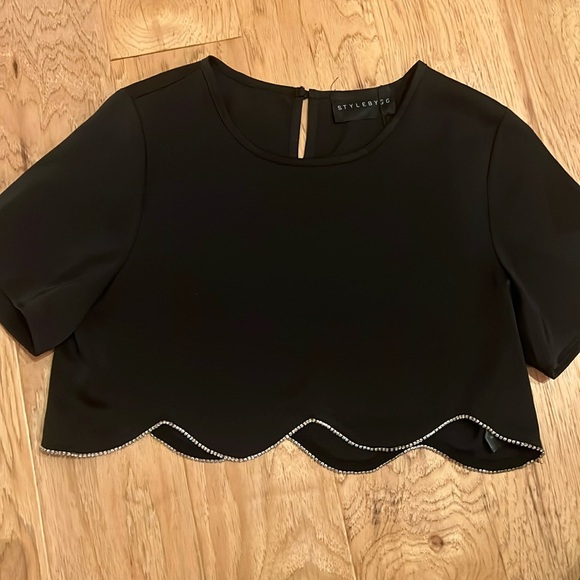 NWT rhinestone Crop top - Picture 1 of 2